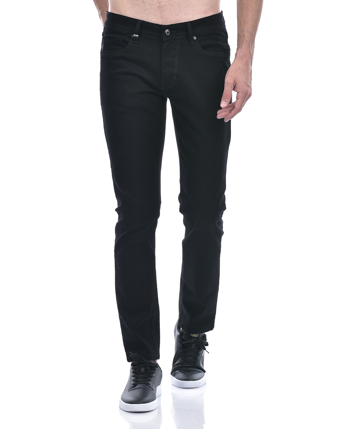 Numero Uno Men Solid Black Jeans